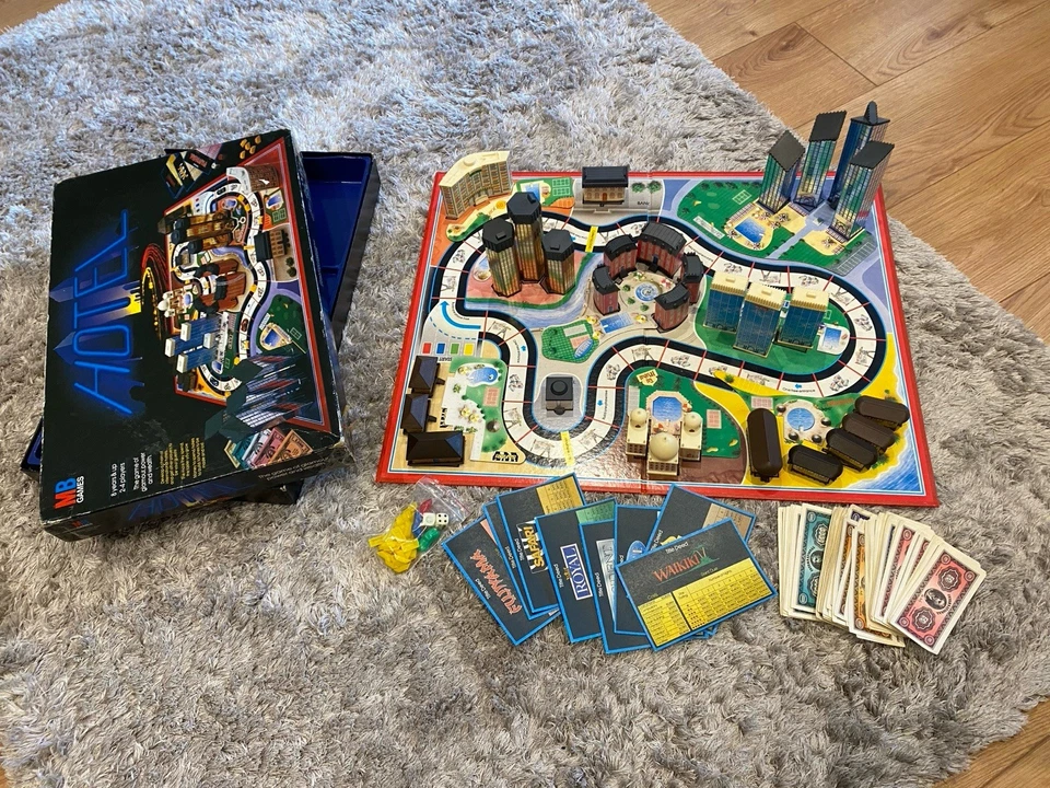 MB HOTEL Board Game Vintage 1986 Complete with Lamp Posts  - Image 1 of 4