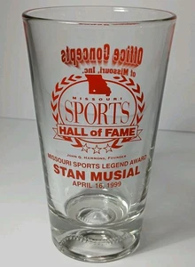 Rare Vintage Stan Musial Missouri Sports Hall of Fame Induction Cermony Glass - Bild 1 von 22