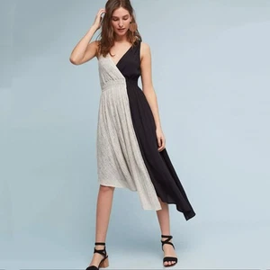 Anthropologie Maeve Two Tone Elisabel Midi Dress Sz S - Picture 1 of 9