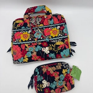 VERA BRADLEY Happy Snails Hanging Organizer & Small Cosmetic Bag Set - Picture 1 of 6