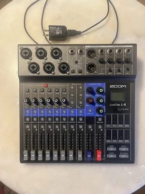 Zoom LiveTrak L-8_Podcast Mixer/Recorder/Interface_portable - Image 1 of 4