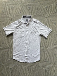 A Cut Above Uniforms Short Sleeve Button Shirt - White - 16.5 Tall Fitted - Picture 1 of 5