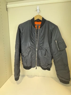 Marc Jacob’s Women’s Y2K Puffer Bomber Jacket Small Black And Orange - Image 1 of 4