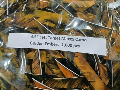 12 Ozark 4 1/2" Left Wing Target Maxx Feathers Dozen Fletchings, Vanes 4.5 inch - Image 1 of 4