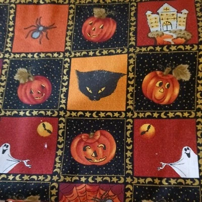 "HALLOWEEN Harvest Moon" - FABRIC TRADITION  - 28"X44" - Image 1 of 4