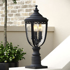 English Bridle 3-Light Outdoor Pedestal Lantern