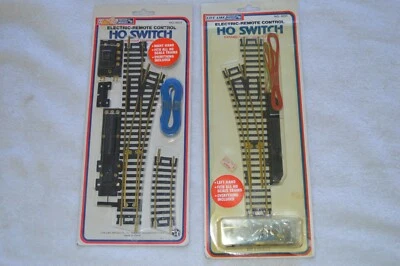 Set Life-Like Electric Remote Control HO Switch 1 - Right & 1 Left 8604 8605 New - Image 1 of 4