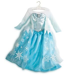 DISNEY STORE ELSA Costume Girl Ice Queen Dress Child Medium 7  8 Frozen