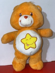 De colección Cuidado Oso Ríe Un Lote Oso 13” Peluche Naranja Amarillo Sonriente Estrella Juego - Imagen 1 de 7