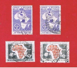 Belgian Congo #298-299 #231-232 VF used Map Free S/H - Picture 1 of 1