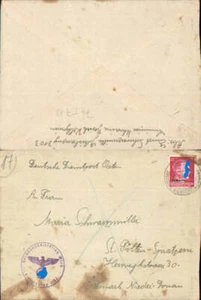 Feldpost Luniniec Ukraine Wolhynien Belarus Spratzern m. Inhalt Gleisbauzug 7457 - Picture 1 of 1