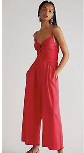 FREE PEOPLE RASPBERRY PINK DAY GLOW ONE PIECE JUMPSUIT (SIZE M) RRP £88