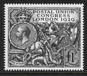 GB 1929 sg438 George V PUC £1 2010 Royal Mail Facsimile Reproduction Mint - Picture 1 of 1