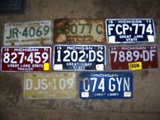 Expired Lot of 7 Michigan License Plates Auto Tags old vintage 62 67  69 70 71 7