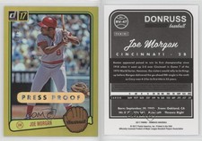 2017 Panini Donruss Retro 1983 Gold Press Proof /99 Joe Morgan #RV-47 HOF