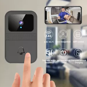 Smart Wireless WiFi Doorbell Intercom Video Camera Door Ring Bell Chime Security - Picture 1 of 17