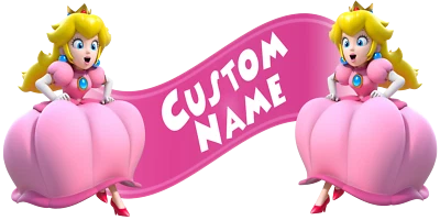 Настенная наклейка с персиковым баннером принцессы (вдохновленная) - Изображение 1 из 2