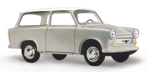 Busch 53206 Trabant P601 Universal Kombi, Grau / weiß, H0 Fahrzeug Modell 1:87 - Picture 1 of 2