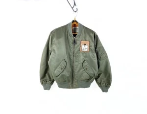 Vintage Chevignon Exp USA Jacket Aviator Bomber Size M Mens Retro AIR force Ma1 - Picture 1 of 5