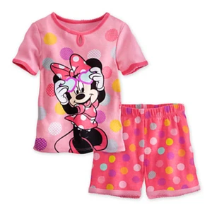 Disney Store Minnie Mouse Polka Short Pants Short Sleeves Sleep Set Size 4 NWT - Picture 1 of 3