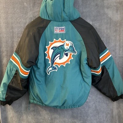 De Colección Miami Dolphins NFL Juvenil S Starter Proline 1/2 Cremallera Pullover Puffer Chaqueta Foto 1 de 4