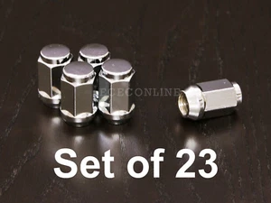 23pc 1/2" Bulge Chrome Lug Nuts - Acorn Conical Seat - For Jeep with Spare wheel - Picture 1 of 3