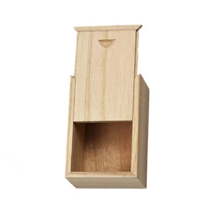 Small Wooden Box with Sliding Lid Keepsake Storage Wooden Box  - Picture 1 of 5