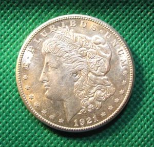 1921 S Morgan Silber Dollar - vz Stichtag - schöner Glanz #S858 - Bild 1 von 7