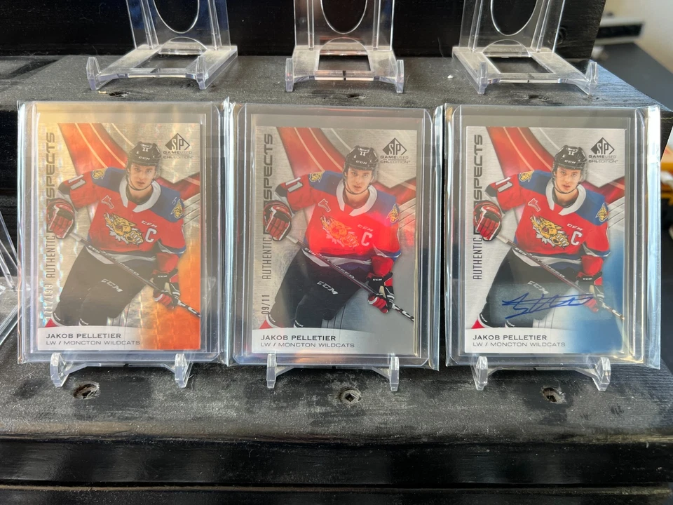 2019-20 SP Game Used CHL #6 Jakob Pelletier/10* /199 Autographs Moncton Wildcats - Image 1 of 4