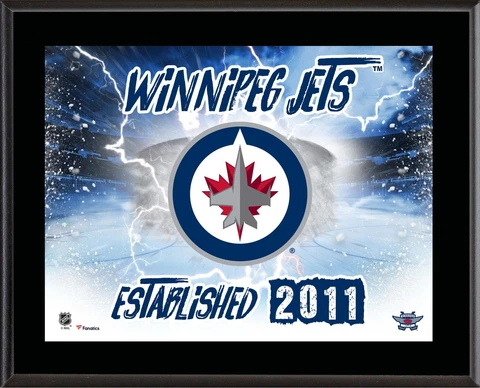 Winnipeg Jets 10.5x13 Horizontal Team Logo Plaque Authentic Cover