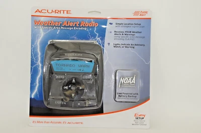 ACURITE NOAA Weather Alert Radio with Specific Area Message Encoding Prepper NEW