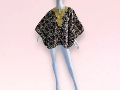 Kimono bohemio vintage de los años 70 Dashiki bordado festival caftán os  Foto 1 de 4