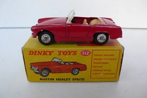 DINKY TOYS ENGLAND AUSTIN HEALEY SPRITE REF 112 TRÈS BON ÉTAT 1961/66 - Imagen 1 de 8