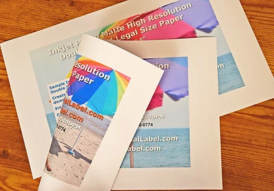 Inkjet Photo Matte Paper Double Sided 8.5 x 14 Legal Size 8514DPM 100 Sheets - Image 1 of 4