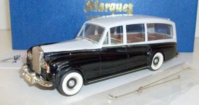 Top Marques 1/43 Scale - RR14 - Rolls Royce Phantom V Hearse 1959 - Black / Grey - Image 1 of 3