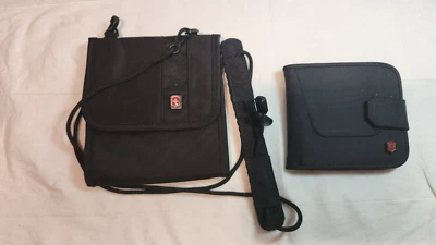Черный Victorinox путешествий бумажник 2-сторонний переноски Deluxe мешок и карман бумажник - Изображение 1 из 4