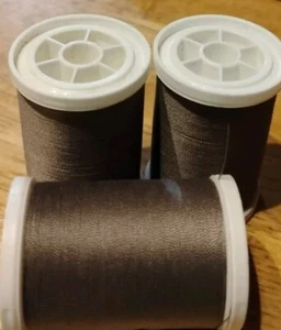 Coats & Clark XP Polyester Sewing Thread 3 spools 250- yd ea SUMMER BROWN  - Picture 1 of 2