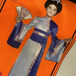 Children Girls Geisha Costume Dress with Fan Size M 7-8 new Halloween/122b - Picture 1 of 5