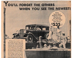WILLYS-OVERLAND Car You'll Forget the Others When You See the Newest 1932 ad - Picture 1 of 2