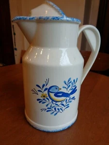 Metlox California Pottery Poppytrail Blue Bird Large Pitcher 64oz 10" - Picture 1 of 5