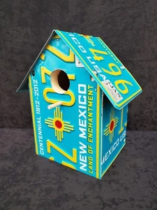 New Mexico NM Land of Enchantment License Plate Bird House ~FastFreeShip~ - Imagen 1 de 8