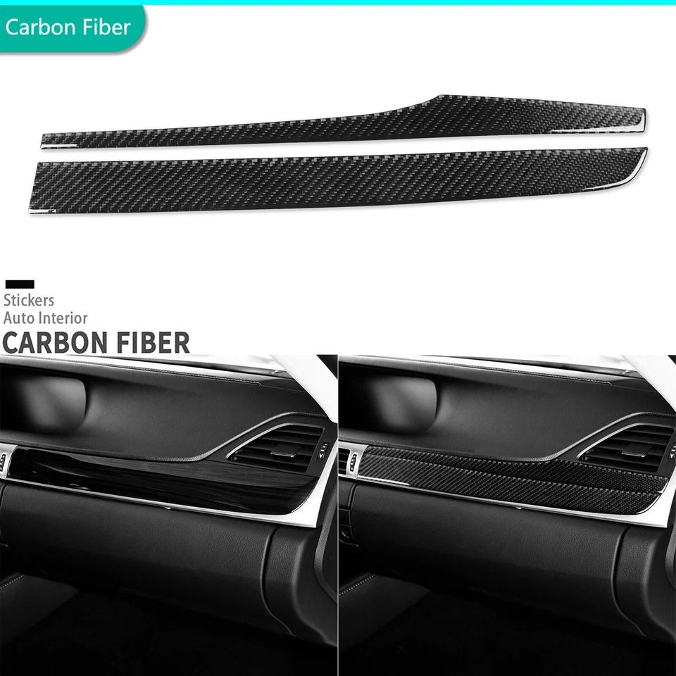 Real Carbon Fiber Co-pilot Dashboard Panel Cover Trim For Lexus GS GS350 2012-20 — 第 1/4 张图片
