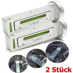 2X Messgerät Einstellen Auto Radsturz Waage Magnetisch Messen Spezial Werkzeug - Bild 1 von 17