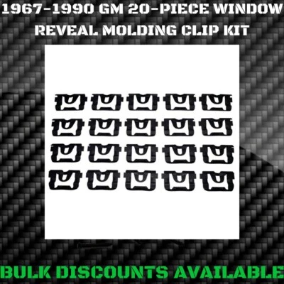 1967-1992 Cadillac Brougham Rear Window Windshield Molding Trim Reveal Clips GM - Image 1 of 3