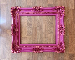 16x20 Colorful Ornate Picture Frame Wall Baroque Style Photography Idea Hot PinK - Picture 1 of 7