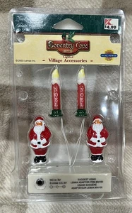 Lemax Yard Noel Light Santa Candles 2003 34950 Coventry Cove Christmas Figures - Picture 1 of 2