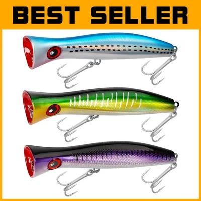 Señuelos de pesca Loud Popping GT Popper con anzuelos agudos - Esencial de agua salada Foto 1 de 4