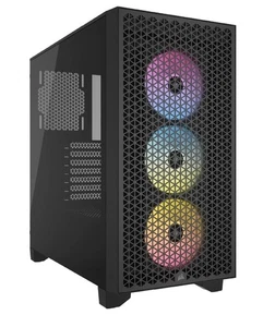 Corsair 3000D RGB Airflow Mid-Tower Computer PC Case Black with 3x RGB Fans - Picture 1 of 6