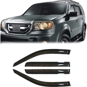 For Honda Pilot 2009-2015 Side Window Vent Sun Visor Rain Guards-Deflectors 4pcs - Foto 1 di 18