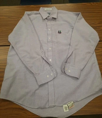 Peanuts Snoopy & Friends Mens  Purple 16 32/33 Button Down Long Sleeve Shirt - Image 1 of 4